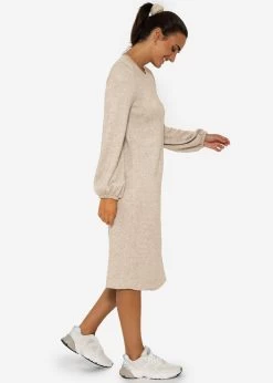 Super Soft Jerseykleid In Midilänge - Taupe -Sassyclassy SassyClassy kleid taupe S3209K6374 2z4CdTrGIZ2zRE