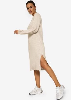 Super Soft Jerseykleid In Midilänge - Taupe -Sassyclassy SassyClassy kleid taupe S3209K6374 7EmXxnmPT1Myk1