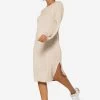 Super Soft Jerseykleid In Midilänge - Taupe -Sassyclassy SassyClassy kleid taupe S3209K6374 82vgFMLW1LAKJc