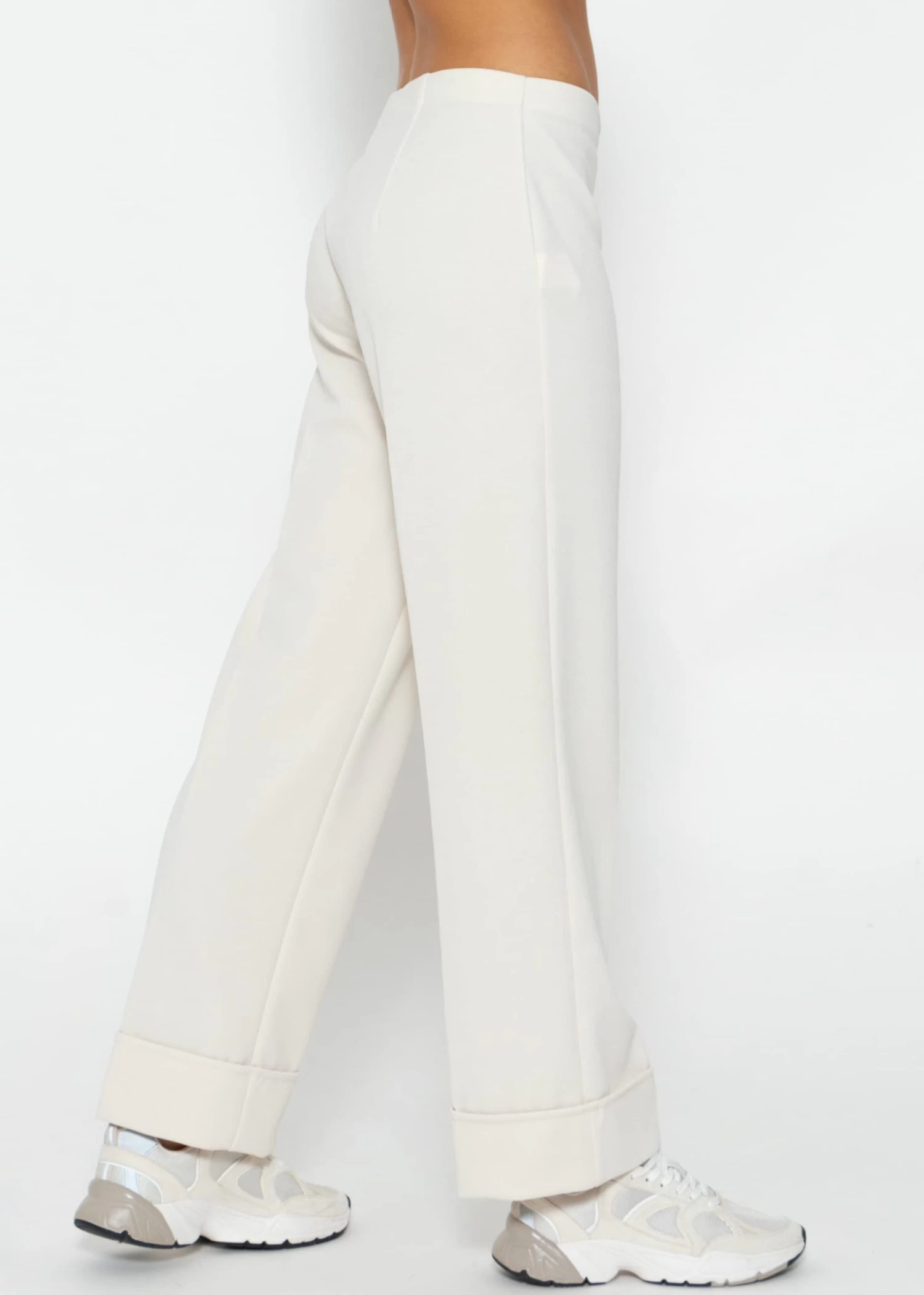 Knöchellange Hose Mit Aufschlag - Offwhite 8 Knöchellange Hose Mit Aufschlag - Offwhite – Bild 6