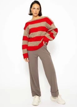 Knöchellange Hose Mit Aufschlag - Taupe 13 Knöchellange Hose Mit Aufschlag - Taupe -Sassyclassy SassyClassy knochellange hose mit aufschlag taupe S3208H6278 3