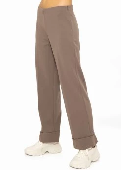 Knöchellange Hose Mit Aufschlag - Taupe 14 Knöchellange Hose Mit Aufschlag - Taupe -Sassyclassy SassyClassy knochellange hose mit aufschlag taupe S3208H6278 4