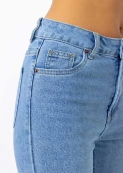 Knöchellange Straight Leg Jeans - Blau 16 Knöchellange Straight Leg Jeans - Blau -Sassyclassy SassyClassy knochellange straight leg jeans blau S4201D6777 5