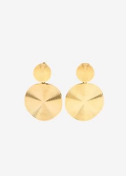 Kreis Ohrringe Mit Struktur - Gold 9 Kreis Ohrringe Mit Struktur - Gold -Sassyclassy SassyClassy kreis ohrringe mit struktur gold S4202AO9029 2