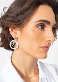 Kreis Ohrstecker Mit Glitzer Stein - Weiß 10 Kreis Ohrstecker Mit Glitzer Stein - Weiß -Sassyclassy SassyClassy kreisohrstecker mit funkelndem steinchen gold S4202AO9037 2CR13VzTfMmcpP