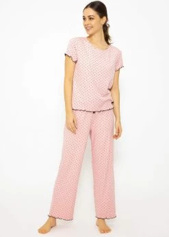 Kurzarm Schlafshirt Mit Pünktchen - Rosa 12 Kurzarm Schlafshirt Mit Pünktchen - Rosa -Sassyclassy SassyClassy kurzarm schlafshirt mit punktchen rosa S3209NI6333LVUirvwla9tJf