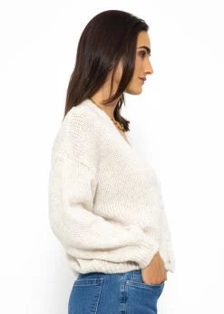 Kurze Strickjacke - Hellbeige -Sassyclassy SassyClassy kurze strickjacke hellbeige S3210C6596