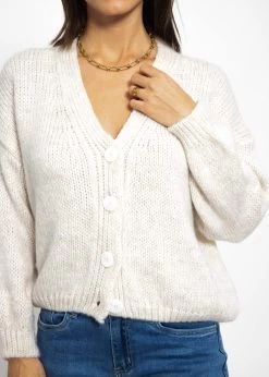 Kurze Strickjacke - Hellbeige -Sassyclassy SassyClassy kurze strickjacke hellbeige S3210C6596 4