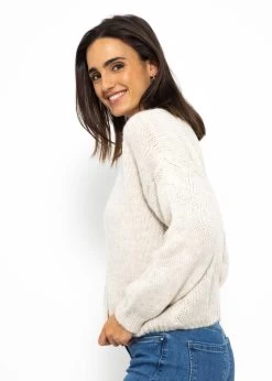 Kurze Strickjacke - Hellbeige -Sassyclassy SassyClassy kurze strickjacke hellbeige S3210C6596 5