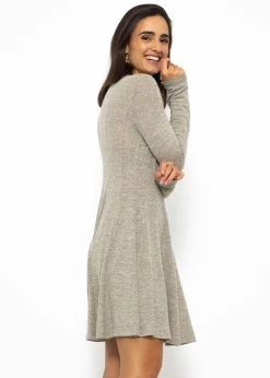 Langarm Jerseykleid - Beige -Sassyclassy SassyClassy langarm jerseykleid beige S3208K6193 1