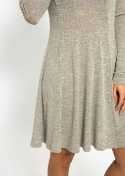 Langarm Jerseykleid - Beige -Sassyclassy SassyClassy langarm jerseykleid beige S3208K6193 8