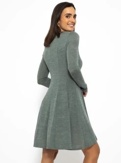 Langarm Jerseykleid - Khaki -Sassyclassy SassyClassy langarm jerseykleid khaki S3210K6504 1