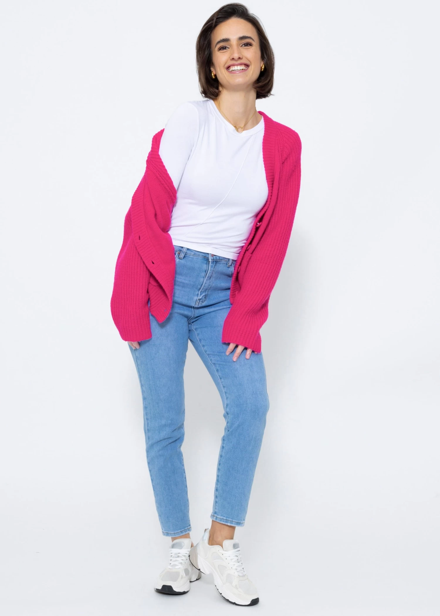 Langarmshirt Mit Diagonaler Biese, Offwhite 4 Langarmshirt Mit Diagonaler Biese, Offwhite – Bild 2