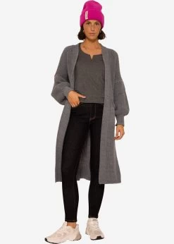 Geripptes Langarmshirt - Dunkelgrau -Sassyclassy SassyClassy langarmshirt dunkelgrau S3208G6206jfD5aePD6tkWK