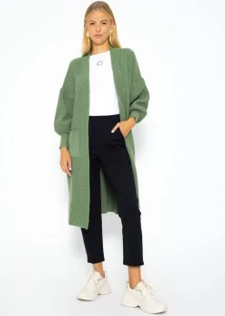 Langer Super Soft Cardigan Mit Taschen - Grün 13 Langer Super Soft Cardigan Mit Taschen - Grün -Sassyclassy SassyClassy langer super soft cardigan mit taschen grun S3208C6248