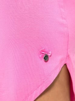 Langes Pyjamashirt Mit Print - Pink -Sassyclassy SassyClassy langes pyjamashirt mit print pink S3209NN6481 9