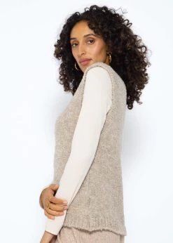 Lässiger Strick Pullunder - Beige -Sassyclassy SassyClassy lassiger strick pullunder beige S3209P6393 7