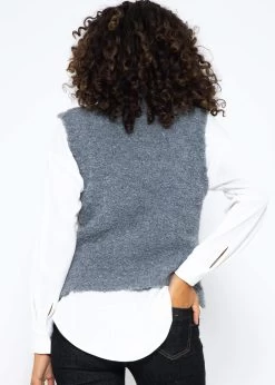 Lässiger Strick Pullunder - Dunkelgrau 16 Lässiger Strick Pullunder - Dunkelgrau -Sassyclassy SassyClassy lassiger strick pullunder dunkelgrau S3209P6392 5