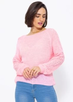 Lockerer Pullover Mit Ajour-Muster, Babyrosa 11 Lockerer Pullover Mit Ajour-Muster, Babyrosa -Sassyclassy SassyClassy lockerer pullover mit ajour muster babyrosa S3202B5553 2