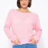 Lockerer Pullover Mit Ajour-Muster, Babyrosa -Sassyclassy SassyClassy lockerer pullover mit ajour muster babyrosa S3202B5553 4