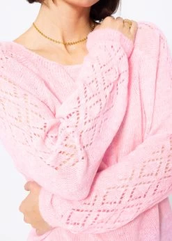 Lockerer Pullover Mit Ajour-Muster, Babyrosa 15 Lockerer Pullover Mit Ajour-Muster, Babyrosa -Sassyclassy SassyClassy lockerer pullover mit ajour muster babyrosa S3202B5553 5