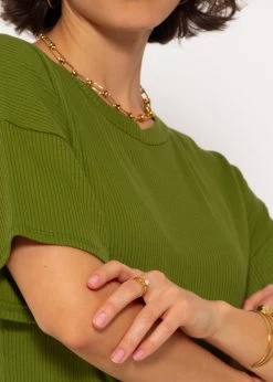 Maxi Rip Jersey Kleid Mit Schlitz - Khaki -Sassyclassy SassyClassy maxi rip jersey kleid mit schlitz khaki S4202K6783 3