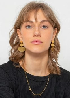 Mehrstufige Ohrstecker Mit Plättchen - Gold -Sassyclassy SassyClassy mehrstufige ohrstecker mit plattchen gold S4202OB9024SYTUrhwwnnHQd