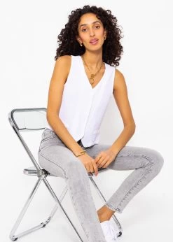 Musselin Anzugweste, Weiß -Sassyclassy SassyClassy musselin anzugsweste weiss S3207B6044 1