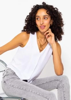 Musselin Anzugweste, Weiß