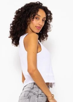 Musselin Anzugweste, Weiß -Sassyclassy SassyClassy musselin anzugsweste weiss S3207B6044 3