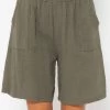 Musselin Bermuda-Shorts, Khaki -Sassyclassy SassyClassy musselin bermuda shorts khaki S2206B4848 4 1