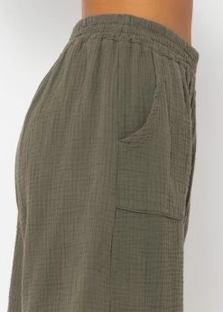 Musselin Bermuda-Shorts, Khaki -Sassyclassy SassyClassy musselin bermuda shorts khaki S2206B4848 8