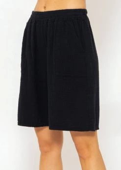 Musselin Bermuda-Shorts, Schwarz -Sassyclassy SassyClassy musselin bermuda shorts schwarz S2206B4847K2PzmLQgzu7XJ