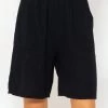 Musselin Bermuda-Shorts, Schwarz -Sassyclassy SassyClassy musselin bermuda shorts schwarz S2206B4847 1