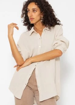 Musselin Bluse Im Regular Fit - Beige 11 Musselin Bluse Im Regular Fit - Beige -Sassyclassy SassyClassy musselin bluse im regular fit beige S3204B5876 4