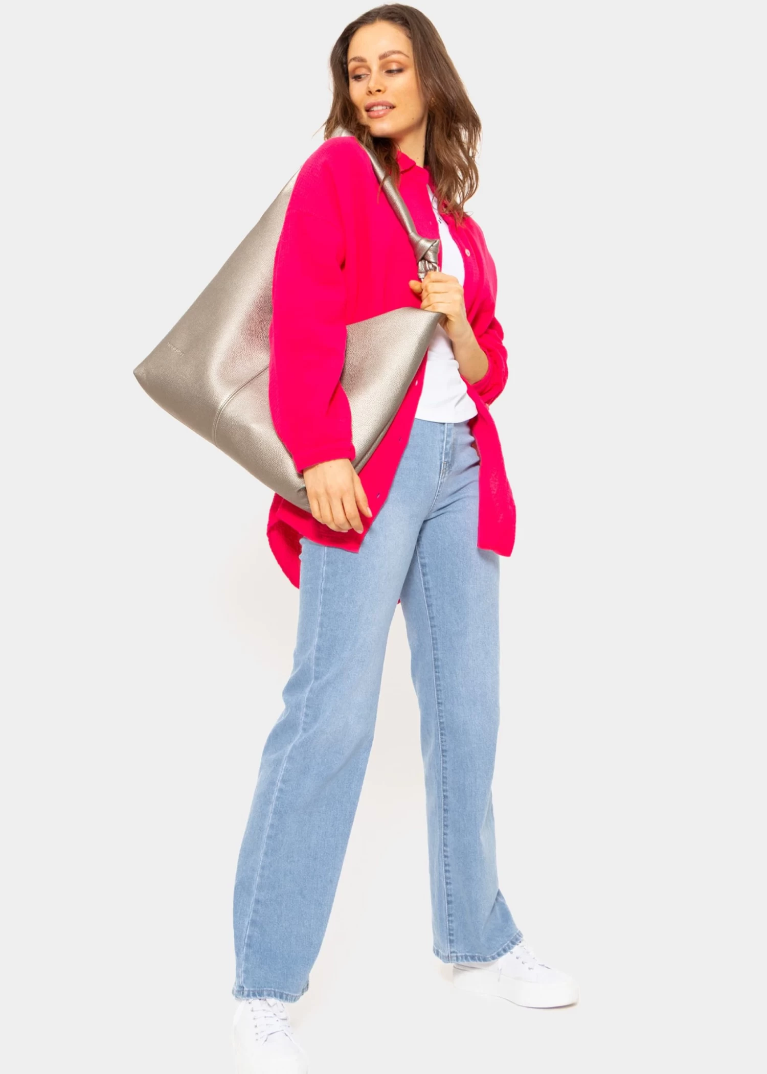 Musselin Bluse Im Regular Fit - Himbeerrot 4 Musselin Bluse Im Regular Fit - Himbeerrot – Bild 2