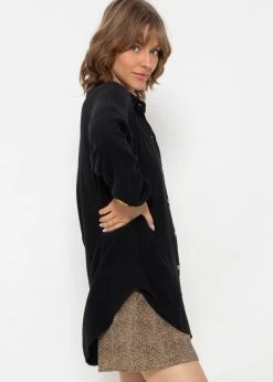 Musselin Bluse Im Regular Fit - Schwarz 11 Musselin Bluse Im Regular Fit - Schwarz -Sassyclassy SassyClassy musselin bluse im regular fit schwarz S3205B5943 1