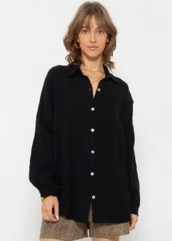 Musselin Bluse Im Regular Fit - Schwarz 12 Musselin Bluse Im Regular Fit - Schwarz -Sassyclassy SassyClassy musselin bluse im regular fit schwarz S3205B5943 3