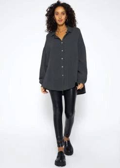 Musselin Bluse Oversize, Dunkelgrau 13 Musselin Bluse Oversize, Dunkelgrau -Sassyclassy SassyClassy musselin bluse oversize dunkelgrau S2208B5016