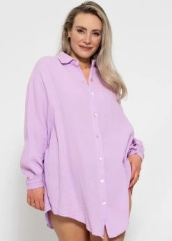 Musselin Bluse Oversize, Flieder -Sassyclassy SassyClassy musselin bluse oversize flieder S1204B3942dz9i11OAAfhNL