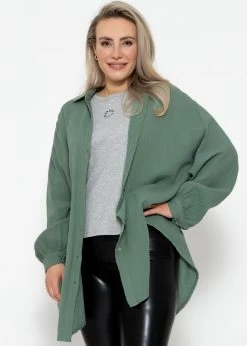 Musselin Bluse Oversize, Salbeigrün 24 Musselin Bluse Oversize, Salbeigrün -Sassyclassy SassyClassy musselin bluse oversize grun S1204B3898 1hGgIXUPlK7G2o
