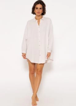 Musselin Bluse Oversize, Hellbeige 14 Musselin Bluse Oversize, Hellbeige -Sassyclassy SassyClassy musselin bluse oversize hellbeige S0209B3421 7