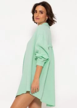 Musselin Bluse Oversize, Hellgrün 14 Musselin Bluse Oversize, Hellgrün -Sassyclassy SassyClassy musselin bluse oversize hellgrun S2206B4831 2