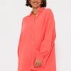 Musselin Bluse Oversize, Koralle -Sassyclassy SassyClassy musselin bluse oversize koralle S1203B3886 3