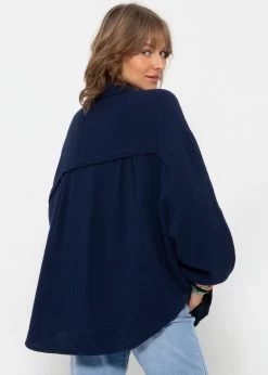 Musselin Bluse Oversize, Kurz, Dunkelblau 16 Musselin Bluse Oversize, Kurz, Dunkelblau -Sassyclassy SassyClassy musselin bluse oversize kurz dunkelblau S2201B4508 1RtOU5sCRUHbAm