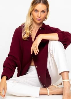 Musselin Bluse Oversize, Kurz, Dunkelrot 12 Musselin Bluse Oversize, Kurz, Dunkelrot -Sassyclassy SassyClassy musselin bluse oversize kurz dunkelrot S2208B5019 3tM9JGXrrHt7Or