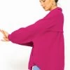 Musselin Bluse Oversize, Kurz, Fuchsia -Sassyclassy SassyClassy musselin bluse oversize kurz fuchsia S2208B5033 6