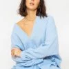 Musselin Bluse Oversize, Kurz, Hellblau -Sassyclassy SassyClassy musselin bluse oversize kurz hellblau S1205B3989 3