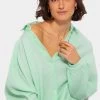 Musselin Bluse Oversize, Kurz, Hellgrün 1 Musselin Bluse Oversize, Kurz, Hellgrün -Sassyclassy SassyClassy musselin bluse oversize kurz hellgrun S2206B4830 6