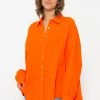 Musselin Bluse Oversize, Kurz, Orange 2 Musselin Bluse Oversize, Kurz, Orange -Sassyclassy SassyClassy musselin bluse oversize kurz orange S1209B4288